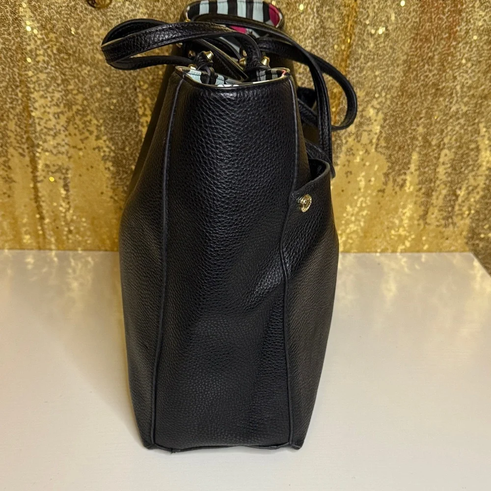 Steve Madden Black Tote with Gold Accents